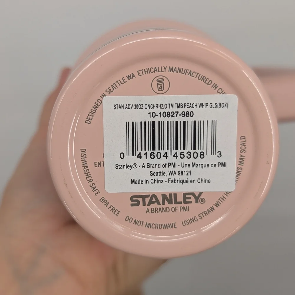 New STANLEY Quencher H2.0 Flowstate Tumbler bottle cup 30 OZ Peach Whip